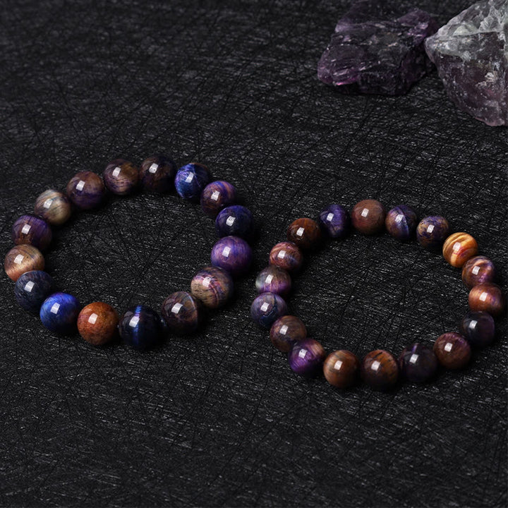 Buddha Stones Vari braccialetti di fiducia in occhio di tigre