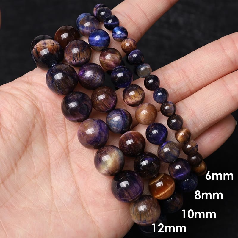Buddha Stones Vari braccialetti di fiducia in occhio di tigre