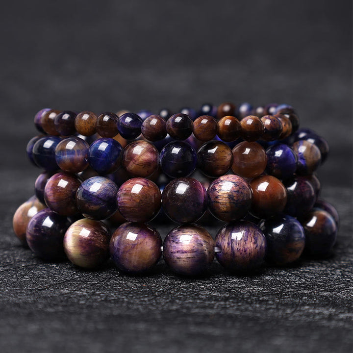 Buddha Stones Vari braccialetti di fiducia in occhio di tigre