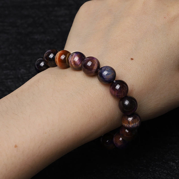 Buddha Stones Vari braccialetti di fiducia in occhio di tigre