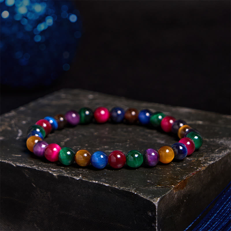 Buddha Stones Vari braccialetti di fiducia in occhio di tigre