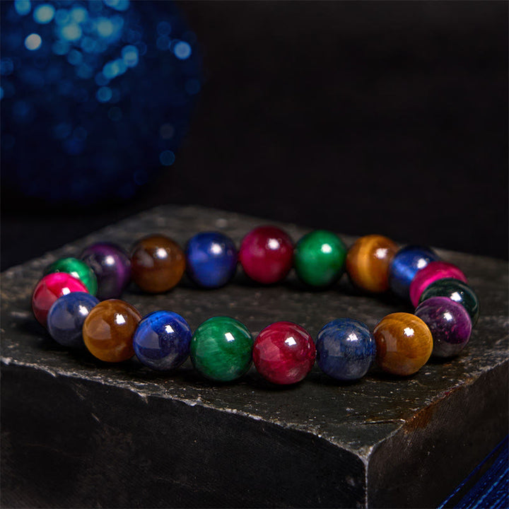Buddha Stones Vari braccialetti di fiducia in occhio di tigre
