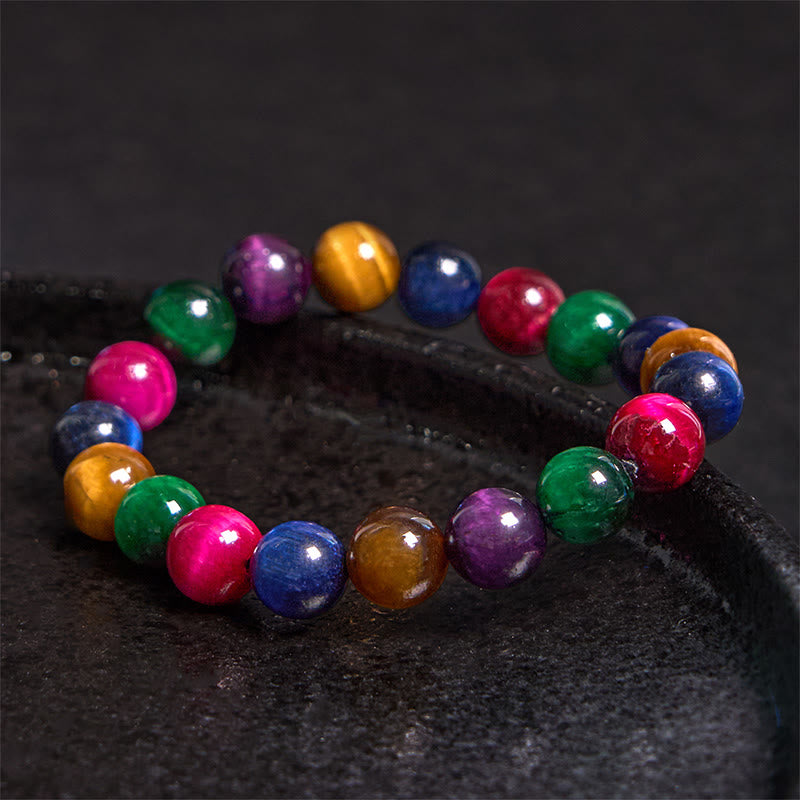 Buddha Stones Vari braccialetti di fiducia in occhio di tigre