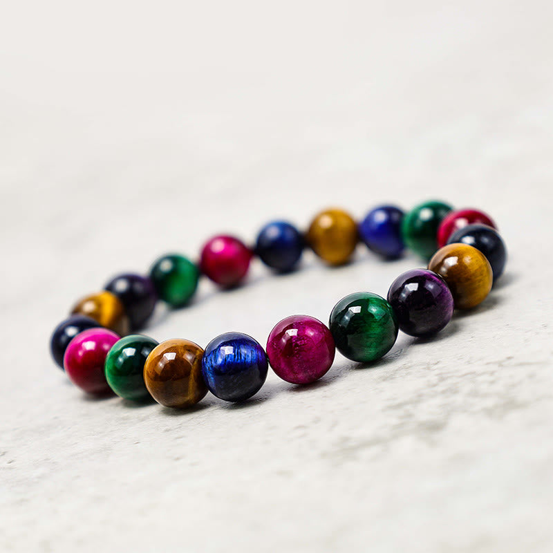 Buddha Stones Vari braccialetti di fiducia in occhio di tigre