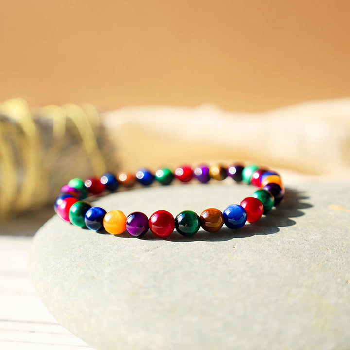 Buddha Stones Vari braccialetti di fiducia in occhio di tigre
