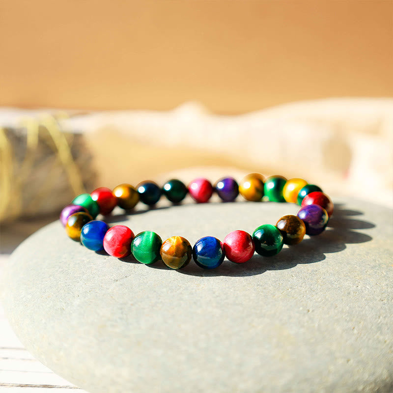 Buddha Stones Vari braccialetti di fiducia in occhio di tigre