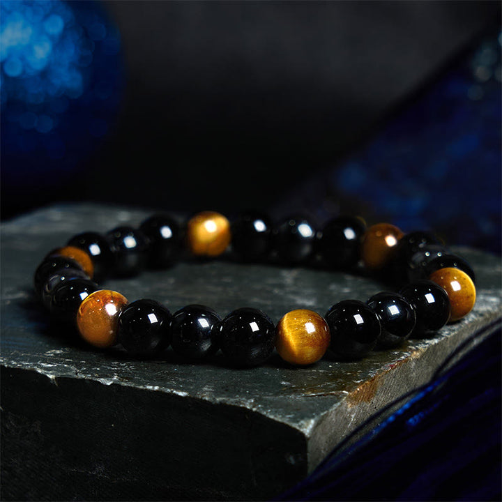 Buddha Stones Vari braccialetti di fiducia in occhio di tigre