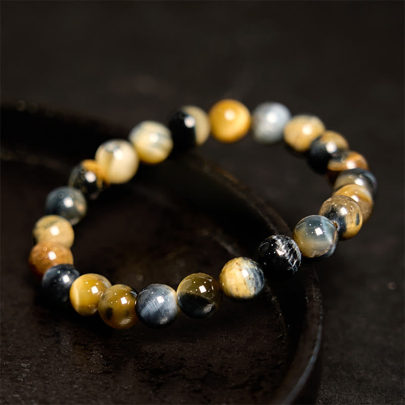Buddha Stones Vari braccialetti di fiducia in occhio di tigre