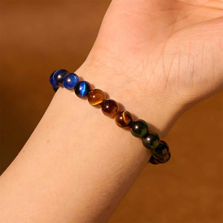 Buddha Stones Vari braccialetti di fiducia in occhio di tigre