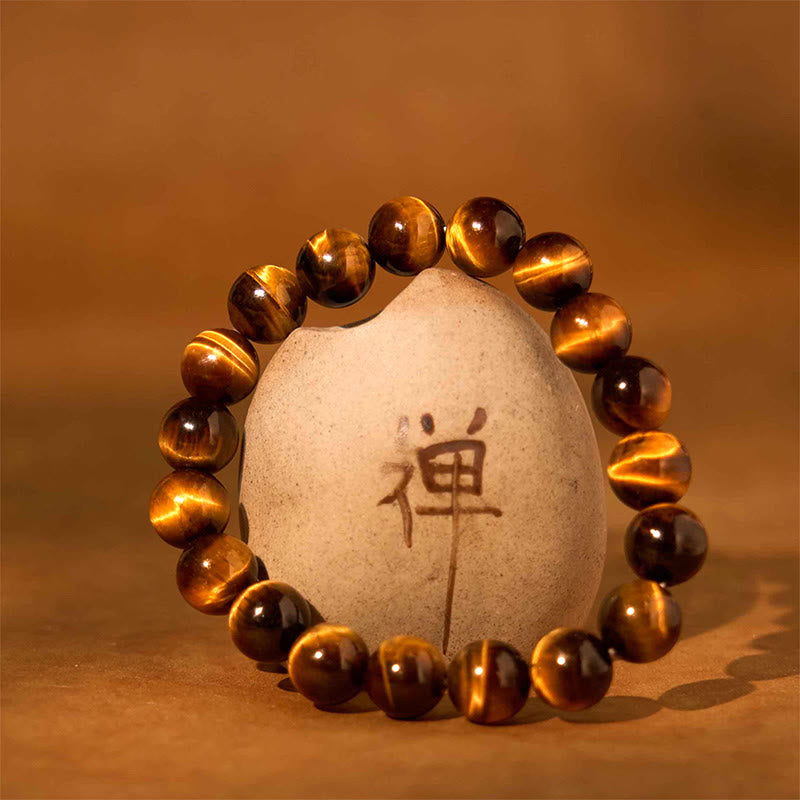 Buddha Stones Vari braccialetti di fiducia in occhio di tigre