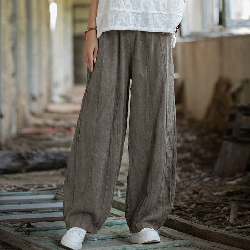 Pantaloni harem tie-dye retrò Buddha Stones, pantaloni da yoga casual da donna con tasche - DarkKhaki (versione normale) - US6, UK/AU10, EU38 (L)  - image 16