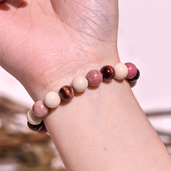 Buddha Stones Vari braccialetti di fiducia in occhio di tigre