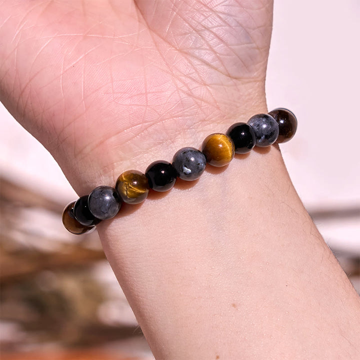 Buddha Stones Vari braccialetti di fiducia in occhio di tigre