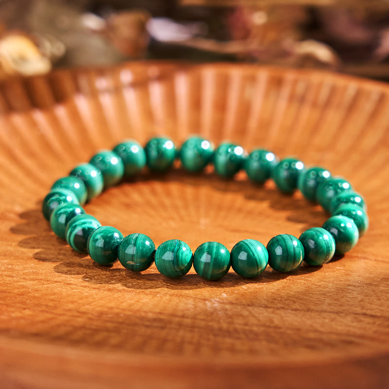 Bracciale della calma con vari cristalli di pietra di Buddha, malachite, lazurite, lapislazzuli, emimorfite - Occhio di tigre verde chiaro (circonferenza del polso: 14-16 cm) - image 3