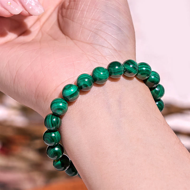 Bracciale della calma con vari cristalli di pietra di Buddha, malachite, lazurite, lapislazzuli, emimorfite - image 4