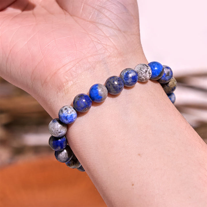 Bracciale della calma con vari cristalli di pietra di Buddha, malachite, lazurite, lapislazzuli, emimorfite - image 7