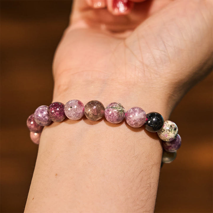 Bracciale della calma con vari cristalli di pietra di Buddha, malachite, lazurite, lapislazzuli, emimorfite - image 43