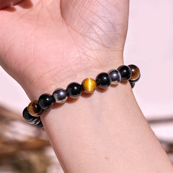 Bracciale della calma con vari cristalli di pietra di Buddha, malachite, lazurite, lapislazzuli, emimorfite - image 70