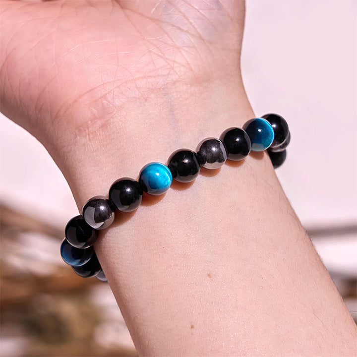 Bracciale della calma con vari cristalli di pietra di Buddha, malachite, lazurite, lapislazzuli, emimorfite - image 78