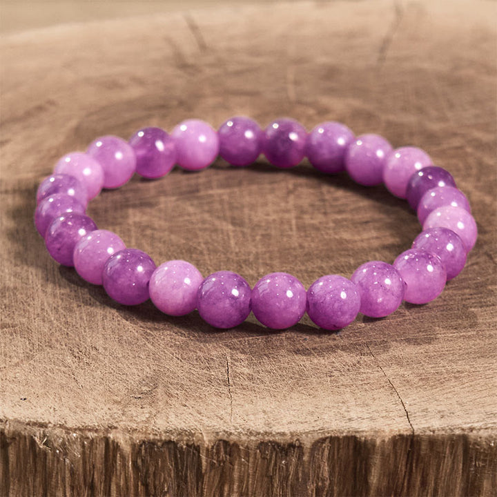 Bracciale della calma con vari cristalli di pietra di Buddha, malachite, lazurite, lapislazzuli, emimorfite - Lepidolite (Circonferenza del polso: 14-16 cm) - image 83