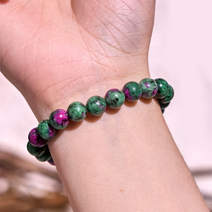 Bracciale della calma con vari cristalli di pietra di Buddha, malachite, lazurite, lapislazzuli, emimorfite - image 90