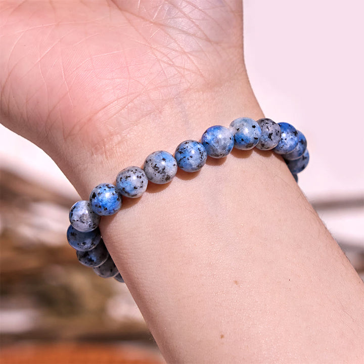 Bracciale della calma con vari cristalli di pietra di Buddha, malachite, lazurite, lapislazzuli, emimorfite - image 93