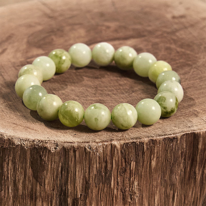 Bracciale della calma con vari cristalli di pietra di Buddha, malachite, lazurite, lapislazzuli, emimorfite - Giada (Circonferenza del polso: 14-16 cm) - image 95