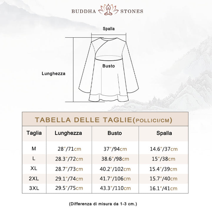 Buddha Stones 2 pezzi, manica a tre quarti, camicia a maniche lunghe, pantaloni larghi, meditazione, cotone e lino, set da donna - image 4
