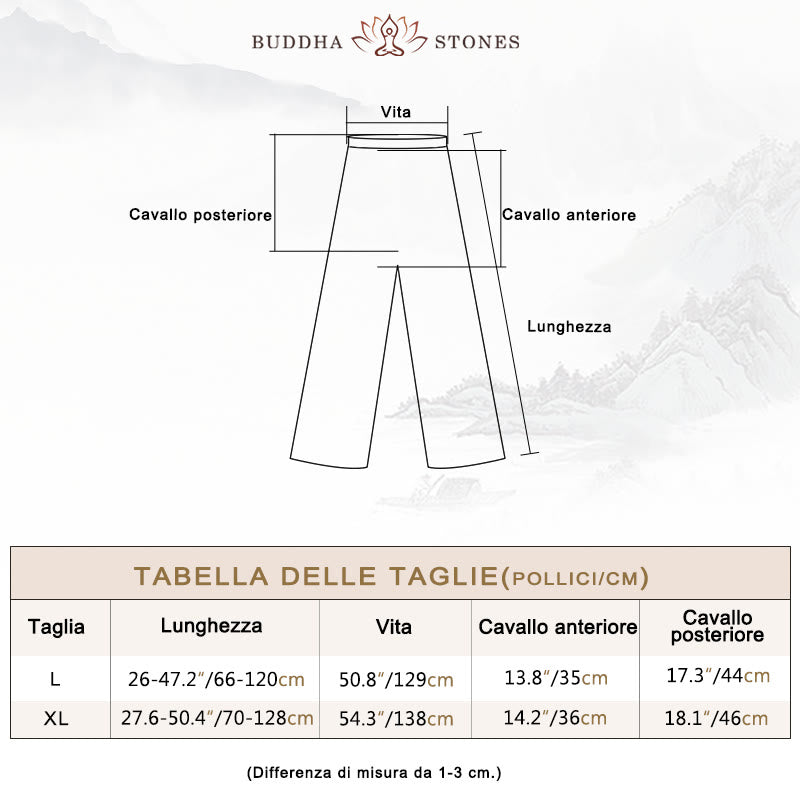 Buddha Stones 2 pezzi scollo a V da uomo manica lunga camicia top pantaloni meditazione zen tai chi cotone lino abbigliamento set