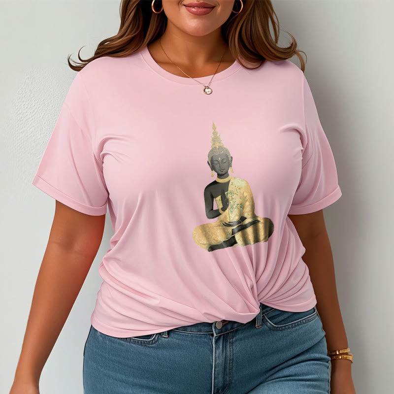 Maglietta in cotone con motivo Buddha Stones in meditazione - image 19