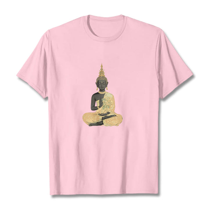 Maglietta in cotone con motivo Buddha Stones in meditazione - Rosa chiaro - 2XL - image 19