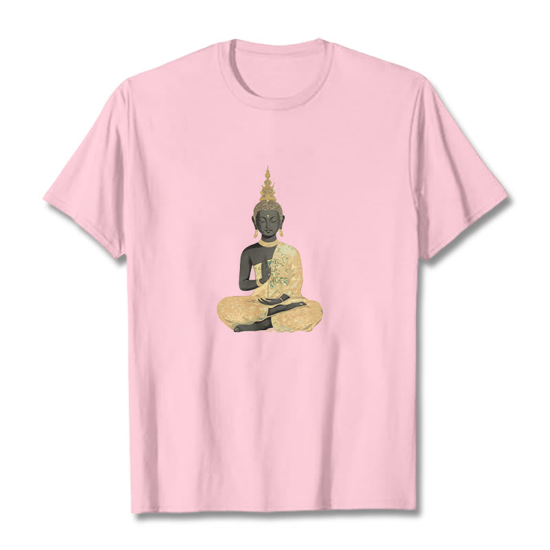 Maglietta in cotone con motivo Buddha Stones in meditazione - Rosa chiaro - 2XL - image 18