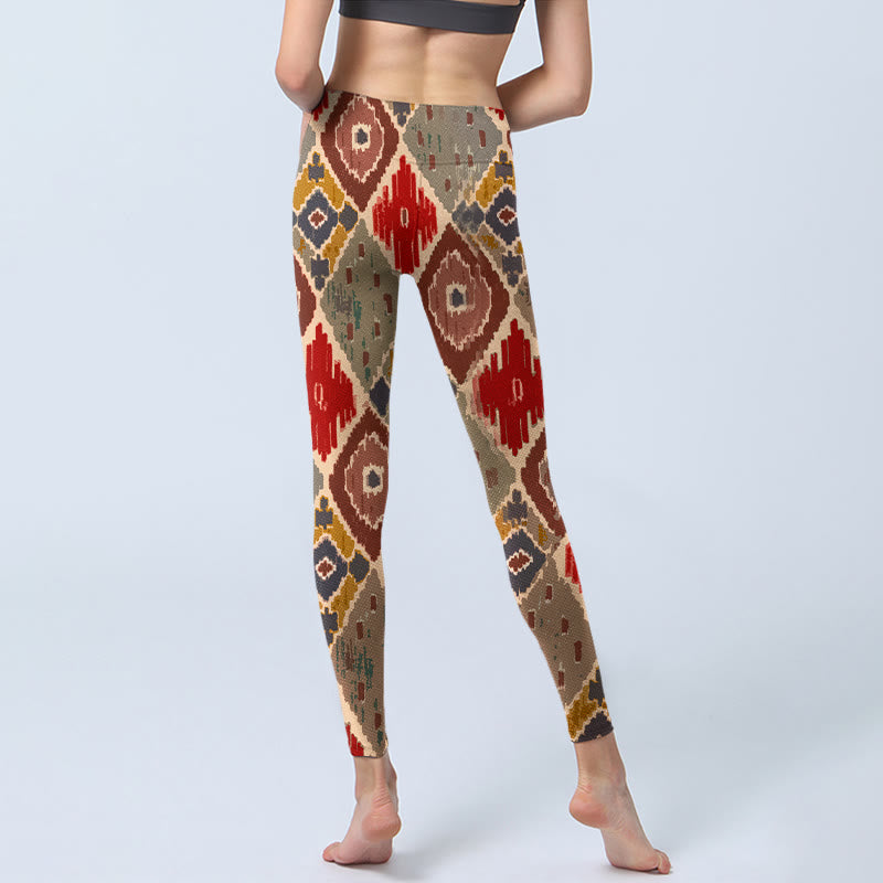 Leggings da palestra stampati a quadri Buddha Stones, pantaloni da yoga da donna - image 7