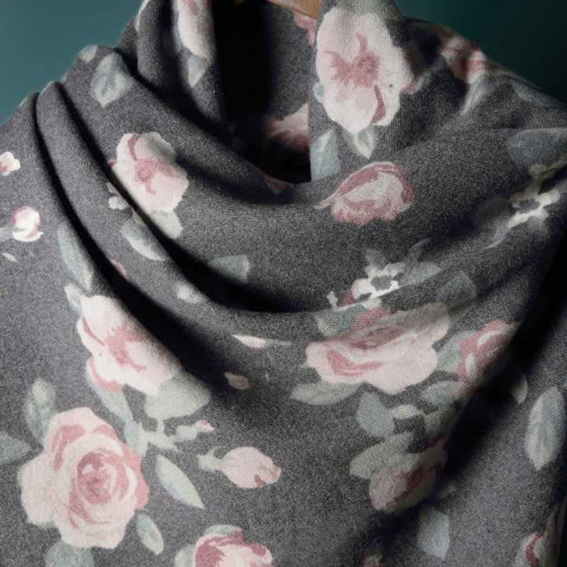 Scialle tibetano Buddha Stones Garden Rose Autunno Inverno Sciarpa da viaggio avvolgente - image 19