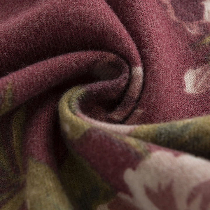 Scialle tibetano Buddha Stones Garden Rose Autunno Inverno Sciarpa da viaggio avvolgente - image 10