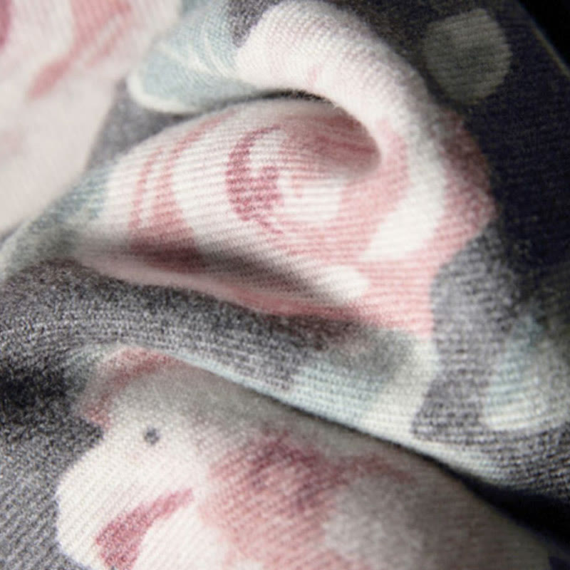 Scialle tibetano Buddha Stones Garden Rose Autunno Inverno Sciarpa da viaggio avvolgente - image 23