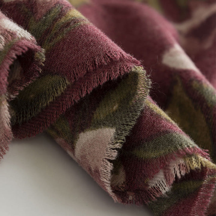 Scialle tibetano Buddha Stones Garden Rose Autunno Inverno Sciarpa da viaggio avvolgente - image 12