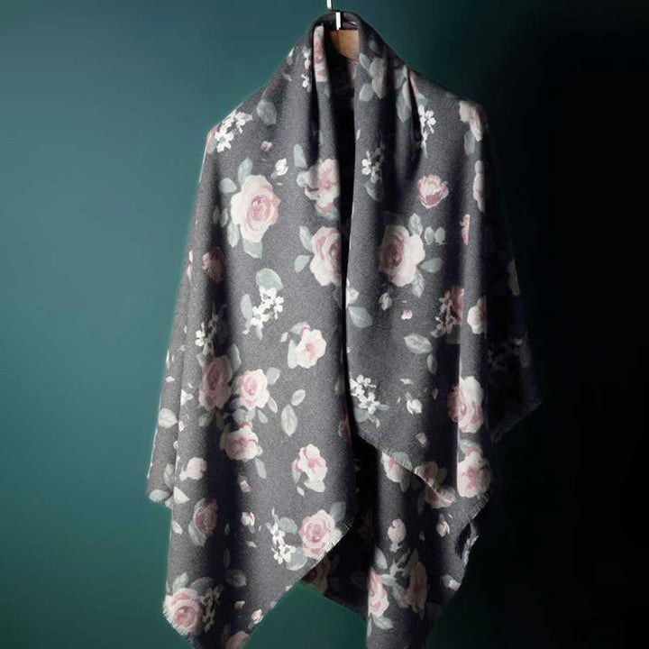 Scialle tibetano Buddha Stones Garden Rose Autunno Inverno Sciarpa da viaggio avvolgente - image 16