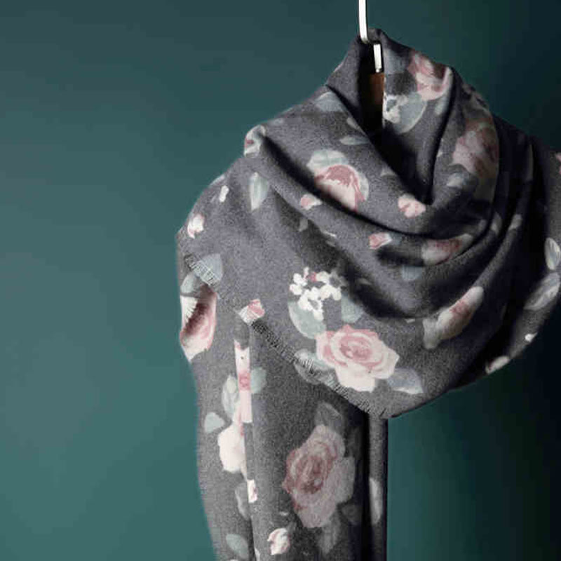 Scialle tibetano Buddha Stones Garden Rose Autunno Inverno Sciarpa da viaggio avvolgente - image 17