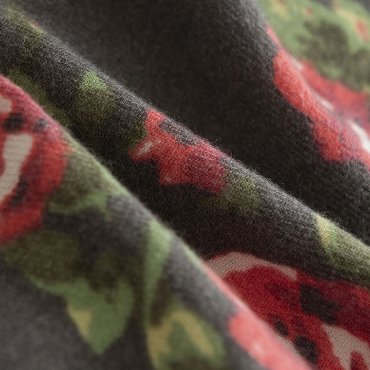 Scialle da giardino con fiori di rosa tibetani Buddha Stones , autunno inverno, sciarpa avvolgente  - image 16