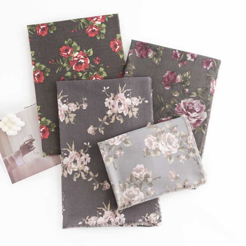 Scialle da giardino con fiori di rosa tibetani Buddha Stones , autunno inverno, sciarpa avvolgente  - image 26