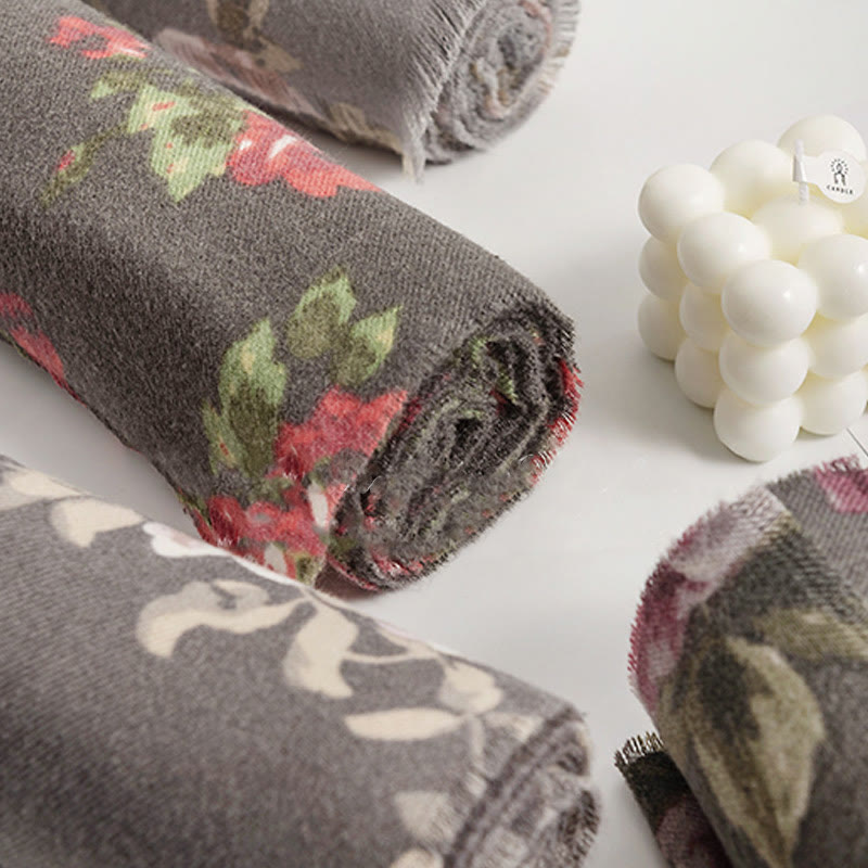 Scialle da giardino con fiori di rosa tibetani Buddha Stones , autunno inverno, sciarpa avvolgente  - image 27