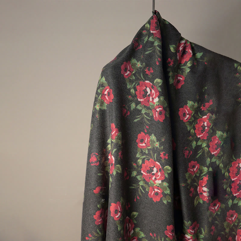 Scialle da giardino con fiori di rosa tibetani Buddha Stones , autunno inverno, sciarpa avvolgente  - image 8