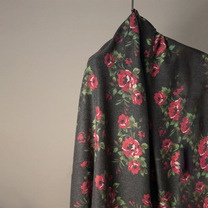 Scialle da giardino con fiori di rosa tibetani Buddha Stones , autunno inverno, sciarpa avvolgente  - image 8