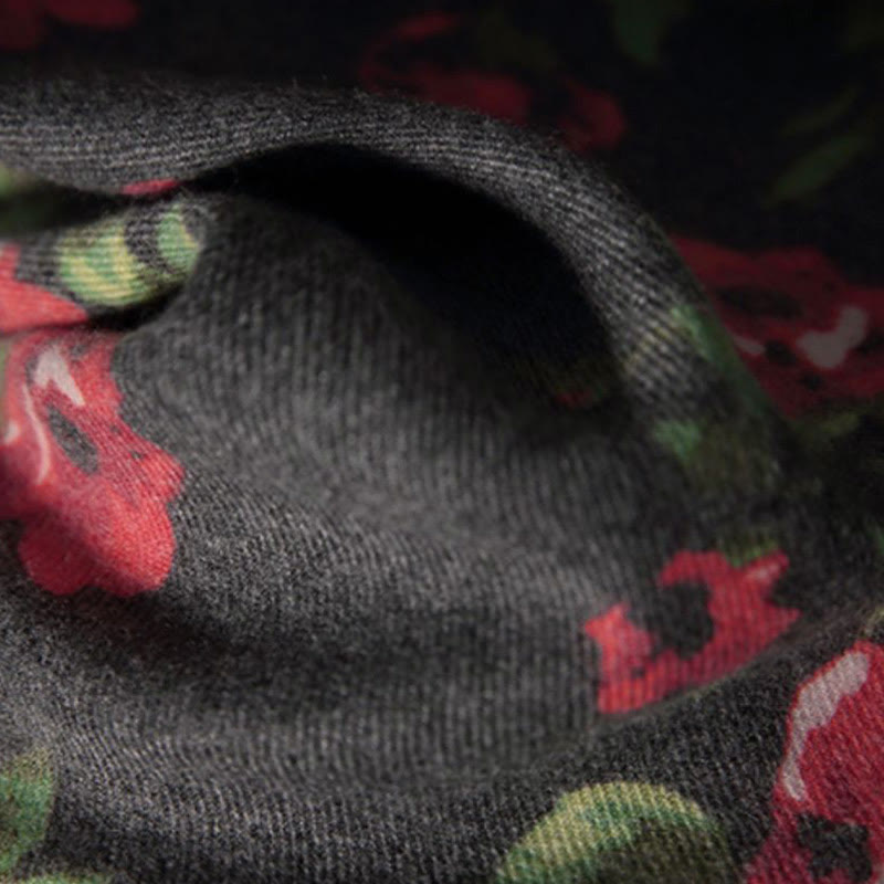 Scialle da giardino con fiori di rosa tibetani Buddha Stones , autunno inverno, sciarpa avvolgente  - image 11