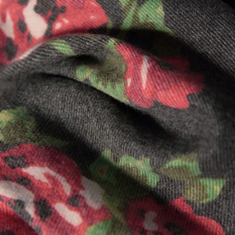 Scialle da giardino con fiori di rosa tibetani Buddha Stones , autunno inverno, sciarpa avvolgente  - image 18