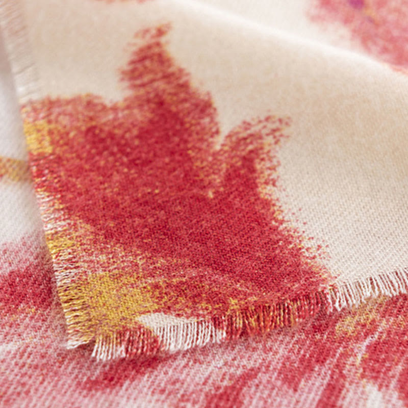 Scialle con stampa floreale rosso tibetano Buddha Stones, autunno inverno, morbido e caldo - image 13