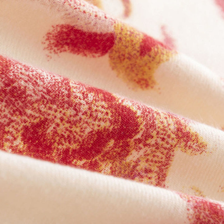 Scialle con stampa floreale rosso tibetano Buddha Stones, autunno inverno, morbido e caldo