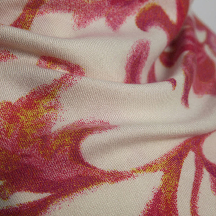 Scialle con stampa floreale rosso tibetano Buddha Stones, autunno inverno, morbido e caldo - image 11