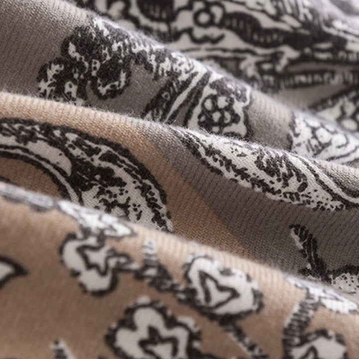 Buddha Stones con stampa floreale etnica tibetana, autunno inverno, morbido e caldo, sciarpa avvolgente - image 6